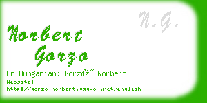 norbert gorzo business card